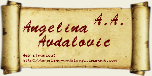 Angelina Avdalović vizit kartica